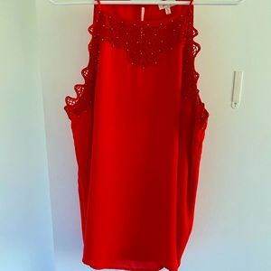 Orange/red tank top, great condition size large
